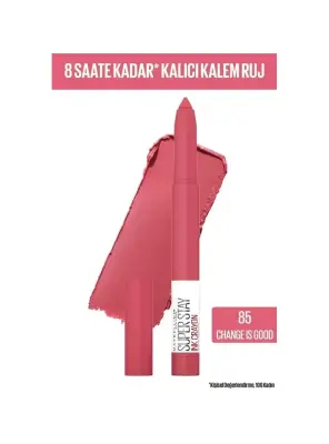 Maybelline New York Super Stay Ink Crayon Kalem Mat Ruj - Pinks Edition - 85 Change Is Good - 1