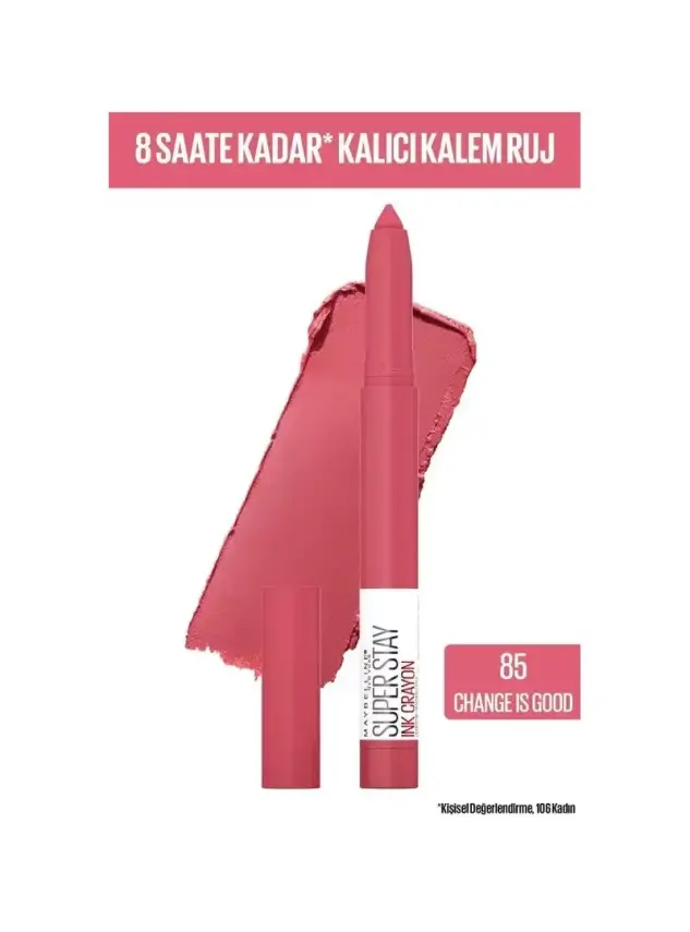 Maybelline New York Super Stay Ink Crayon Kalem Mat Ruj - Pinks Edition - 85 Change Is Good - 1