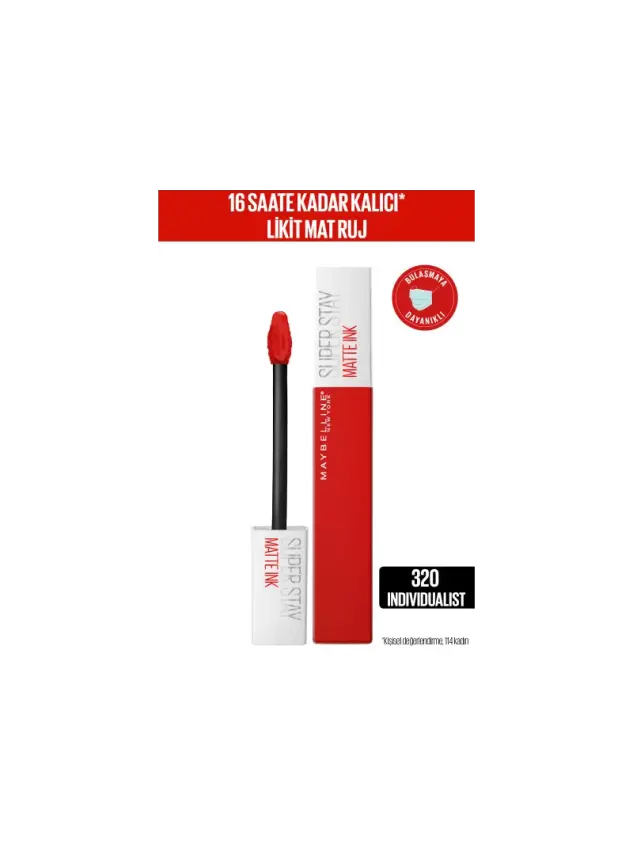 Maybelline New York Super Stay Matte Ink Likit Mat Ruj - 320 Individualist - 1