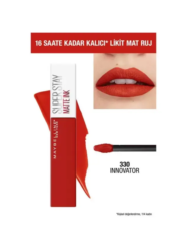 Maybelline New York Super Stay Matte Ink Likit Mat Ruj - 330 Innovator - 1