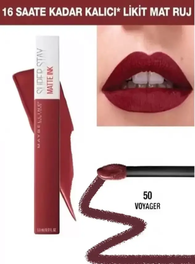 Maybelline New York Super Stay Matte Ink Likit Mat Ruj -50 VOYAGER - 3