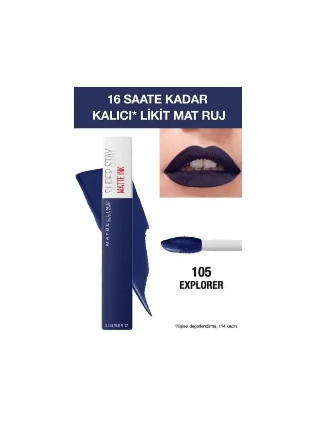 Maybelline New York Super Stay Matte Ink Likit Mat Ruj -Bricks NU 105 EXPLO - 1