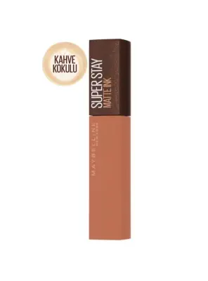 Maybelline New York Super Stay Matte Ink Likit Mat Ruj -Coffee Edition 255 Chai Genius - 1