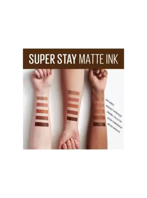 Maybelline New York Super Stay Matte Ink Likit Mat Ruj -Coffee Edition 255 Chai Genius - 2