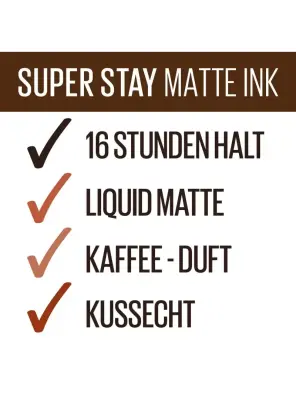 Maybelline New York Super Stay Matte Ink Likit Mat Ruj -Coffee Edition 255 Chai Genius - 3