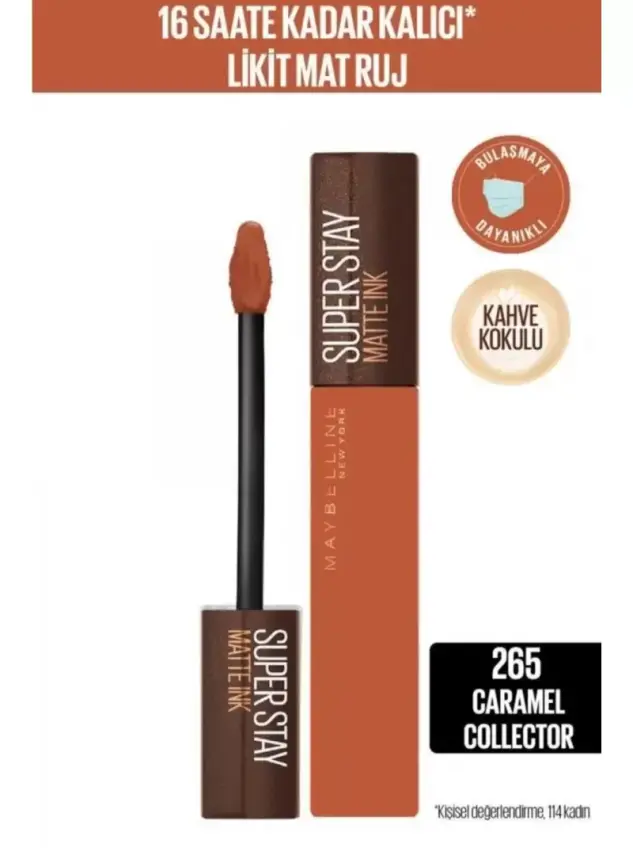 Maybelline New York Super Stay Matte Ink Likit Mat Ruj -Coffee Edition 265 Caramel Collector - 1