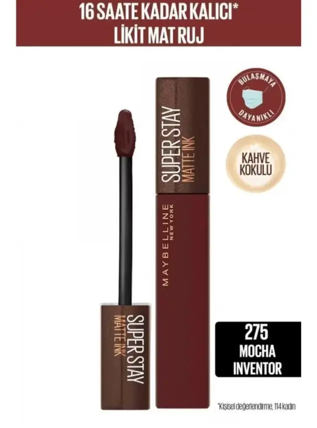 Maybelline New York Super Stay Matte Ink Likit Mat Ruj -Coffee Edition 275 Mocha Inventor - 1