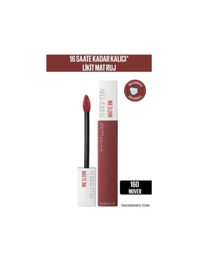 Maybelline New York Super Stay Matte Ink Likit Mat Ruj -Pinks NU 160 MOVER - 2
