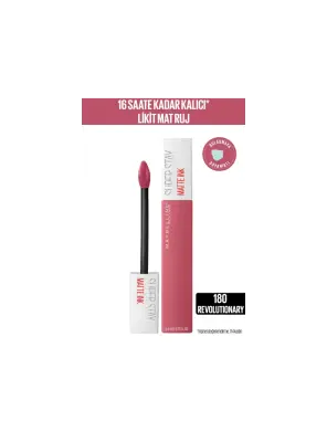 Maybelline New York Super Stay Matte Ink Likit Mat Ruj -Pinks NU 180 REVOLU - 1