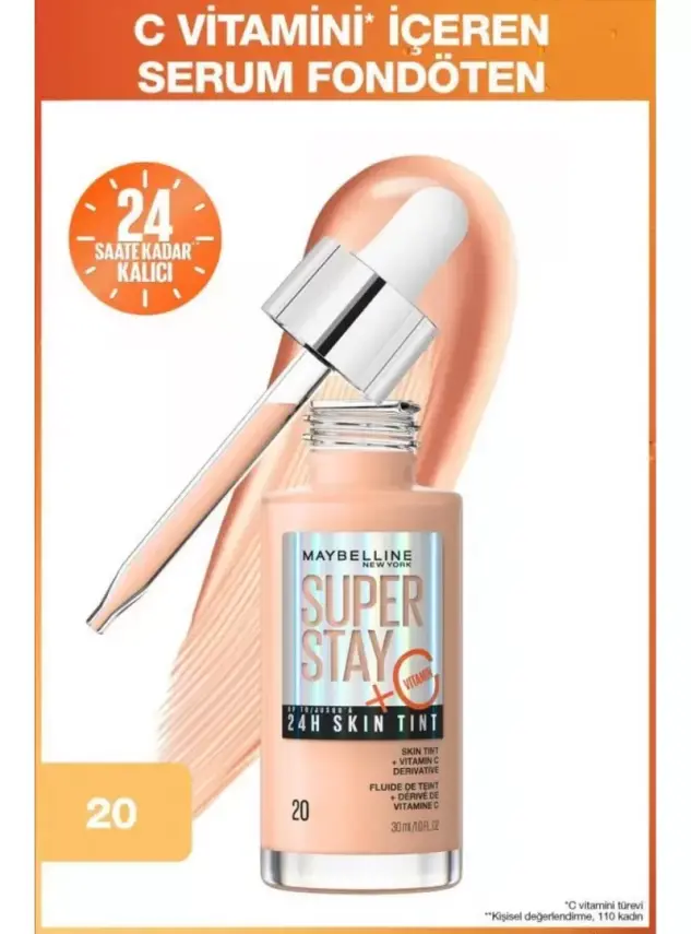 Maybelline New York Super Stay Skin Tint Fondöten - 20 30ml - 1