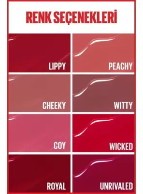 Maybelline New York Super Stay Vinyl Ink Uzun Süre Kalıcı Likit Parlak Ruj - 100 - 5