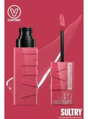 Maybelline New York Super Stay Vinyl Ink Uzun Süre Kalıcı Likit Parlak Ruj - 160 Sultry - 3