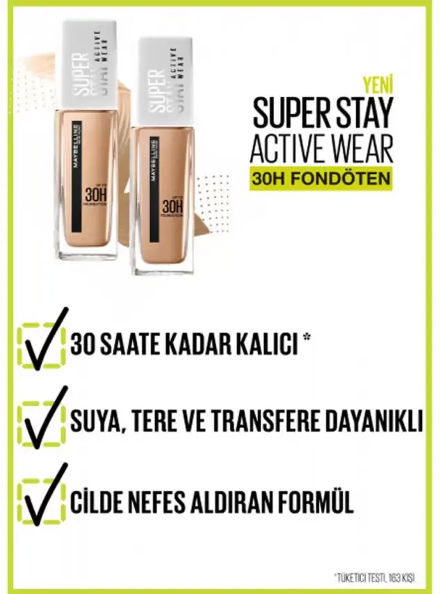 Maybelline New York Superstay Active Wear Fondöten- 02 Naked Ivory 30 ml - 1