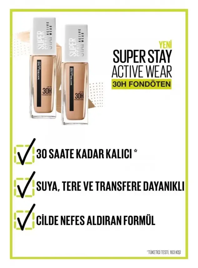 Maybelline New York Superstay Active Wear Fondöten- 21 Nude Beige 30ml - 6
