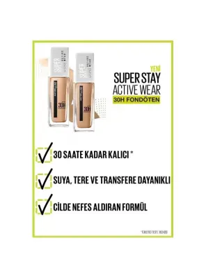 Maybelline New York Superstay Active Wear Fondöten- 28 Soft Beige 30ml - 2