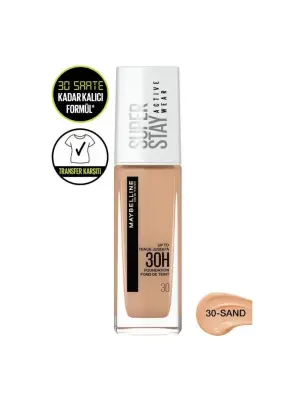 Maybelline New York Superstay Active Wear Fondöten- 30 Sand 30 ml - 1