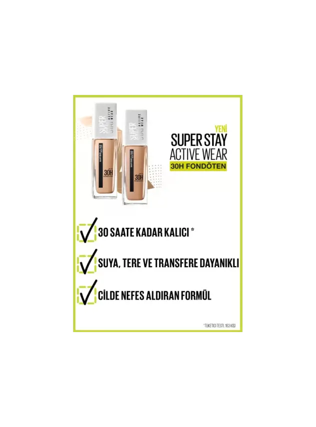 Maybelline New York Superstay Active Wear Fondöten- 30 Sand 30 ml - 4