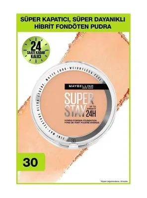 Maybelline New York Superstay Hibrit Pudra-Fondöten - 30 9gr - 1