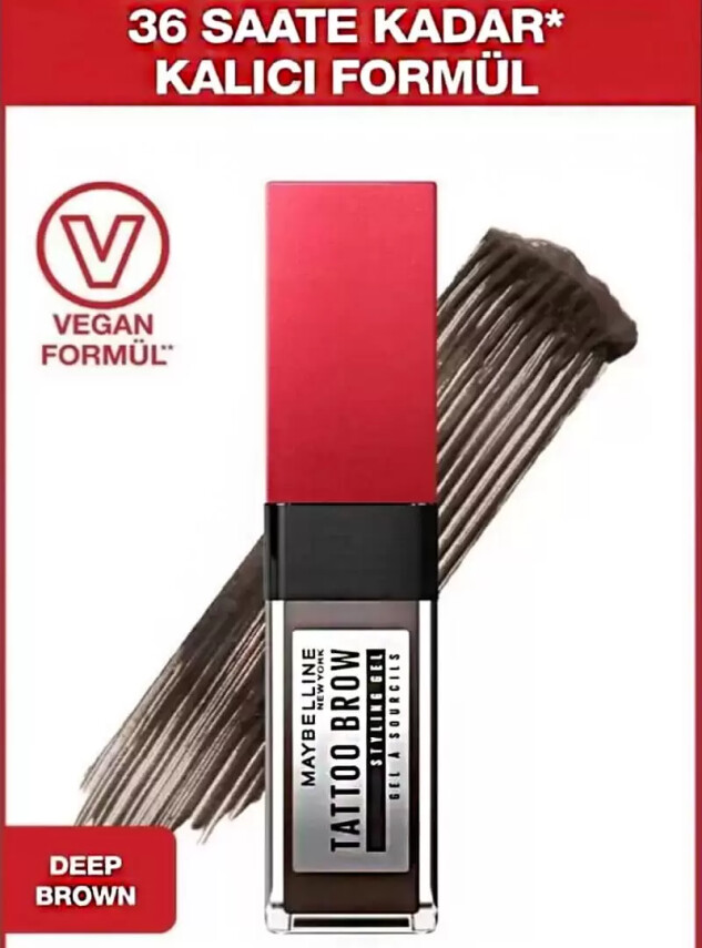 Maybelline New York Tattoo Brow 36H STYLING GEL- 260 DEEP BROWN - Maybelline