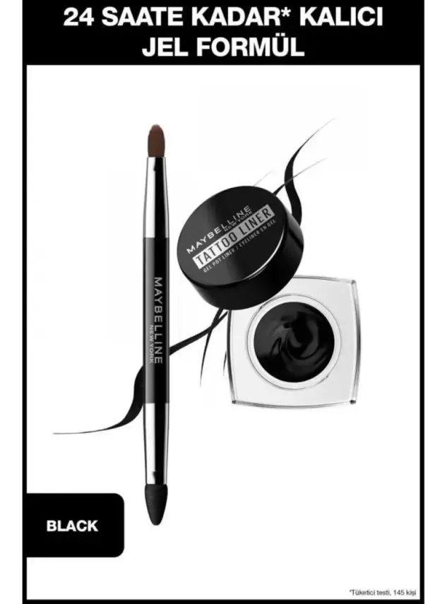 Maybelline New York Tattoo Liner Gel Pot Eyeliner- 950 Black Siyah - 2