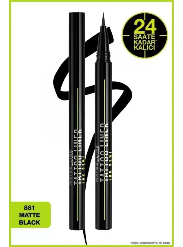Maybelline New York Tattoo Liner Ink Pen - 881 Matte Black - 1