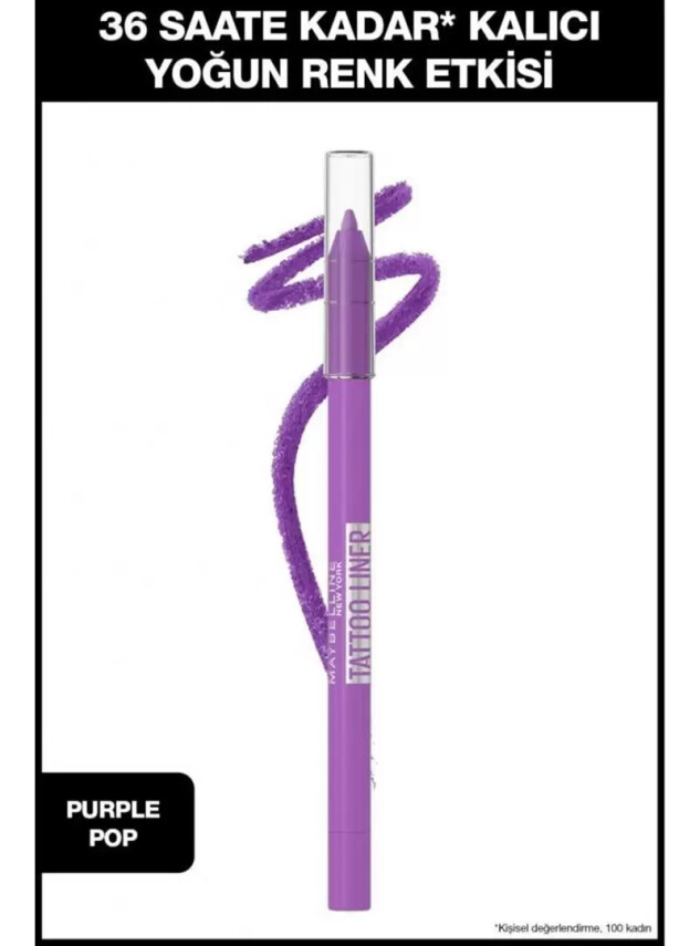 Maybelline New York Tattoo Liner Jel Göz Kalemi - 801 Purple Pop - Maybelline