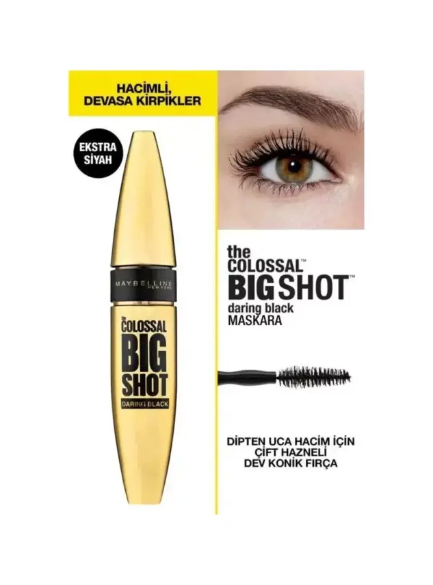 Maybelline New York The Colossal Big Shot Daring Black Maskara - Ekstra Siyah - 1