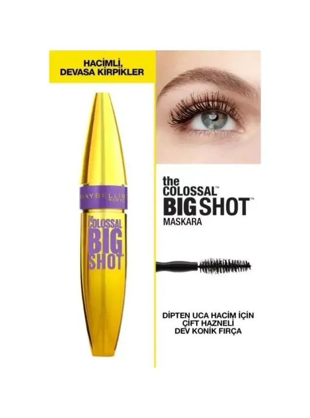 Maybelline New York The Colossal Big Shot Siyah Maskara - 1
