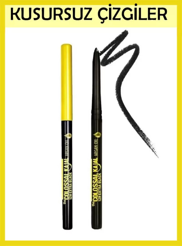 Maybelline New York The Colossal Kajal Argan Yağı İçeren Ekstra Siyah Göz Kalemi - Maybelline