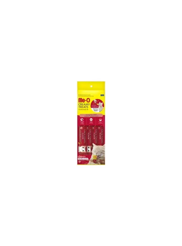 Meo Kremalı Ton Balığı & Domates Lezzetli Krema Kedi Ödülü 4x15 Gr - 1