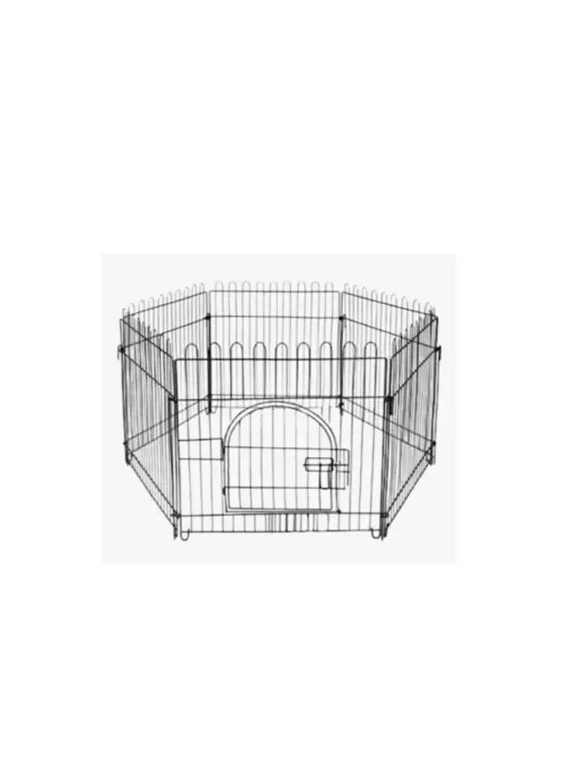 Metal Kedi ve Köpek Çiti 60X60 Siyah - 1