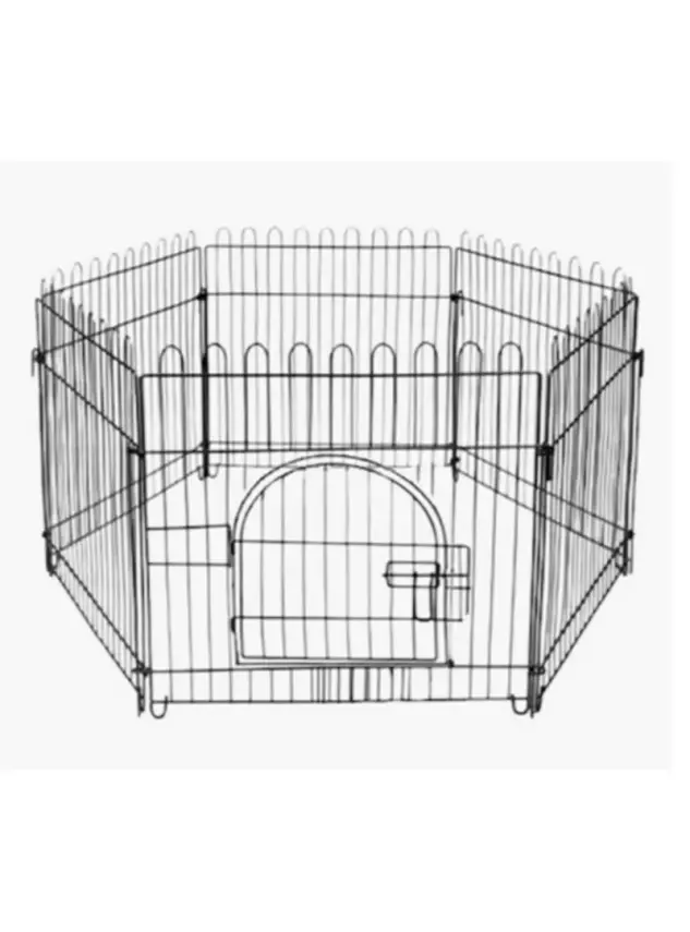 Metal Kedi ve Köpek Çiti 75x75 Siyah - 1