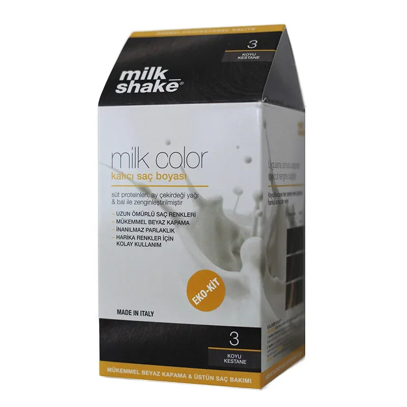 Milk Shake Milk Color Eko Kit Saç Boyası Koyu Kestane -3 (KÖPÜKSÜZ) - 1