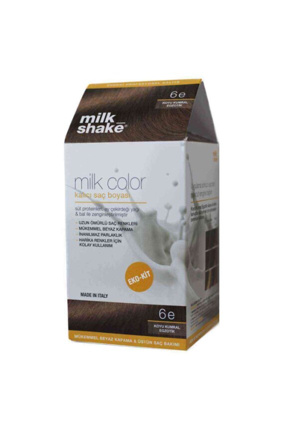 Milk Shake Milk Color Kalıcı Saç Boyası 6 e - Koyu Kumral Egzotik - EKO KİT - 1