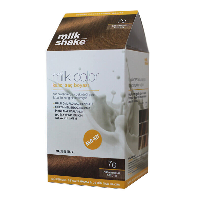 Milk Shake Milk Color Kalıcı Saç Boyası 7 e - Orta Kumral Egzotik - EKO KİT - 1