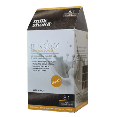 Milk Shake Milk Color Kalıcı Saç Boyası 8.1 - Açık Kumral Küllü - EKO KİT - Milk Shake