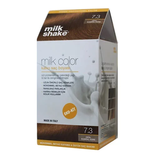 Milk Shake Milk Colour kalıcı Saç Boyası 7.3 - Orta Kumral Dore - EKO KİT - - 1