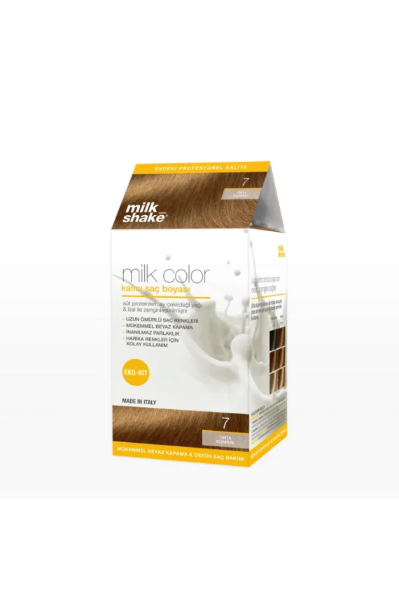 Milk Shake Milk Color Eko Kit Saç Boyası Orta Kumral -7 (KÖPÜKSÜZ) - 1