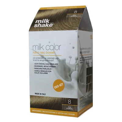 Milk Shake Milk Color Eko Kit Saç Boyası Orta Kumral - 8 - Milk Shake