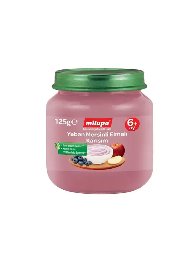 Milupa Yaban Mersinli Elma Karışımı 125 gr - 1