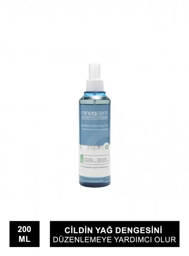 Mineaderm Anti-Shine Refresing Tonic - Yağlı ve Karma Ciltler için Canlandırıcı Tonik - 200 ml - 1