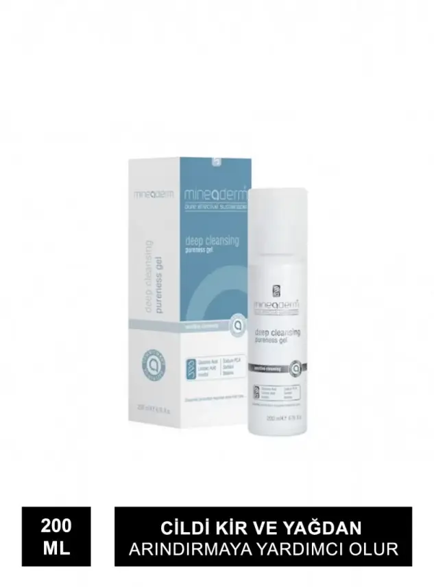 Mineaderm Deep Cleansing Pureness Gel - Derinlemesine Yüz Temizleme Jeli - 200 ml - 1