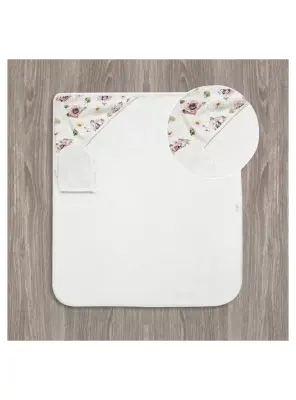 Mini Damla Gül Baskılı Güpürlü Kurulama Havlusu - 2