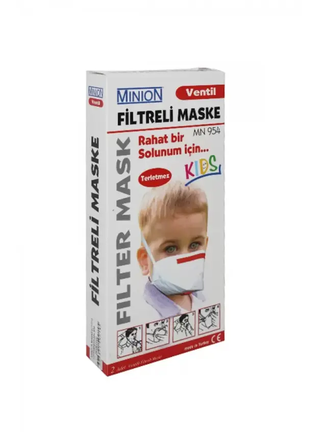Minion Filtreli Çocuk Maske 2'li MN 954 - 1