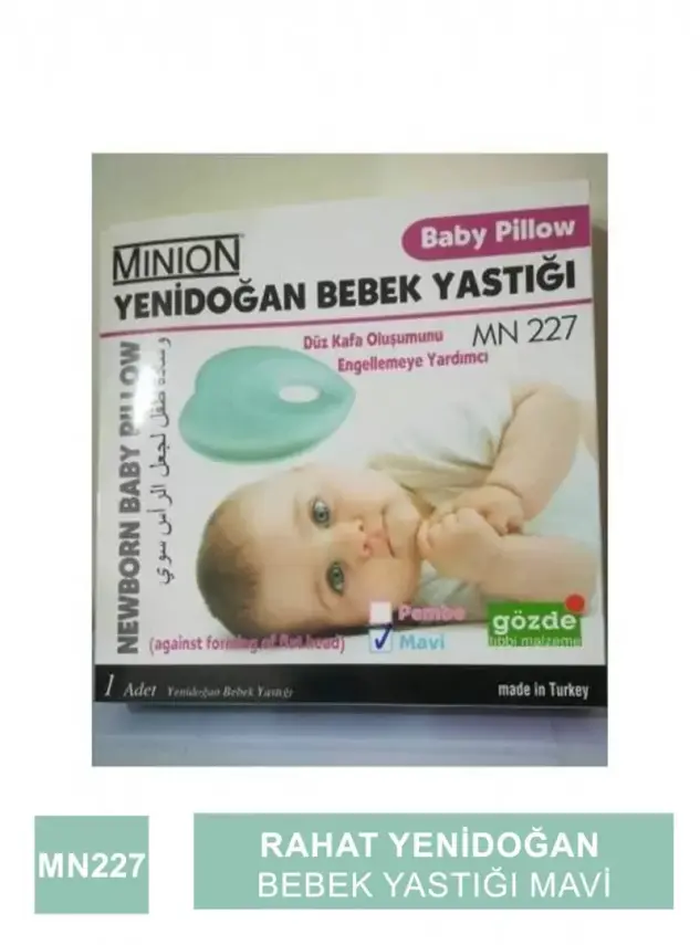 Minion Yenidoğan Bebek Yastığı Mavi Mn 227 - 2