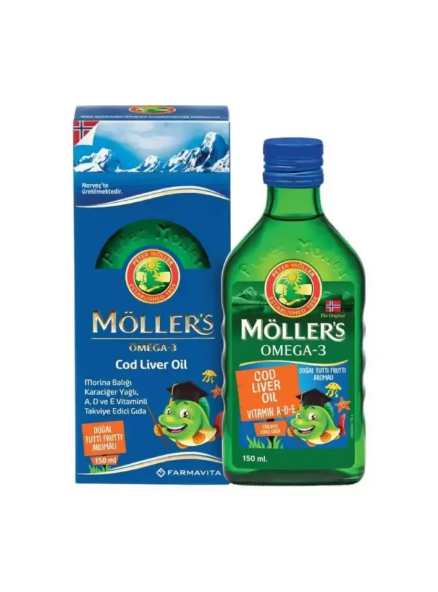 Möller's Omega-3 Cod Liver Oil Tutti Frutti Balık Yağı 150 ml - 1