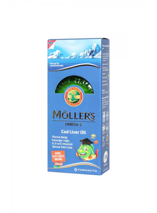 Möller's Omega-3 Cod Liver Oil Tutti Frutti Balık Yağı 250 ml - Möllers