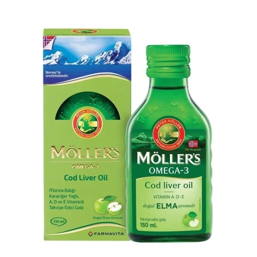 Möllers Omega-3 - Balık Yağı Sıvı Formu 150 ml - Elmalı - 1