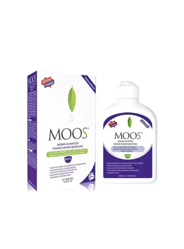 Moos Argan ve Kaktüs Onarıcı Bakım Şampuanı 200 ml - 1