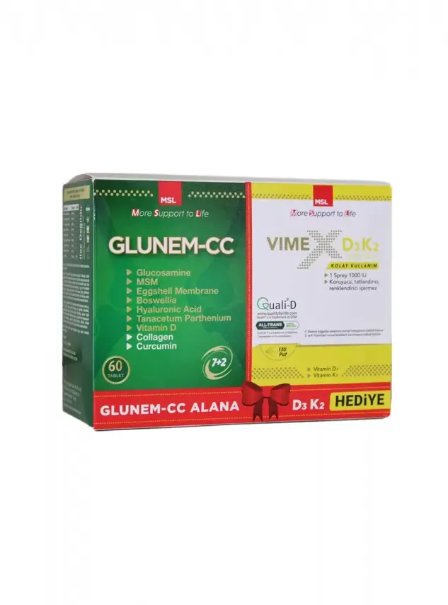 Msl Glunem-CC 60 Tablet ( Vimex D3K2 20ml Hediye ) - 1